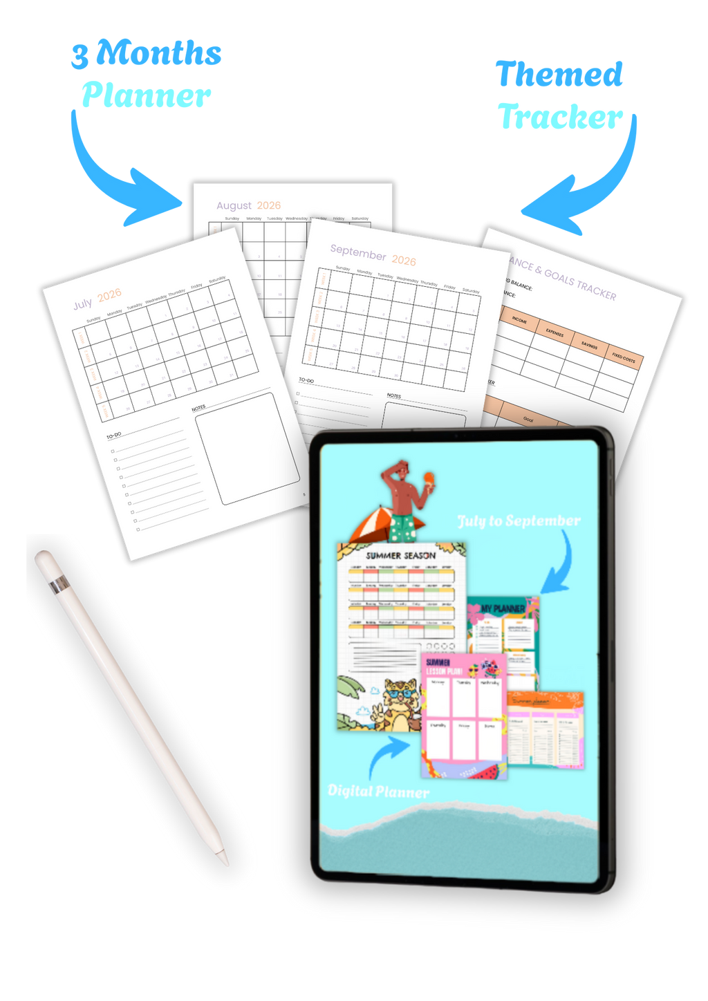 Mini Digital Planner - July to September