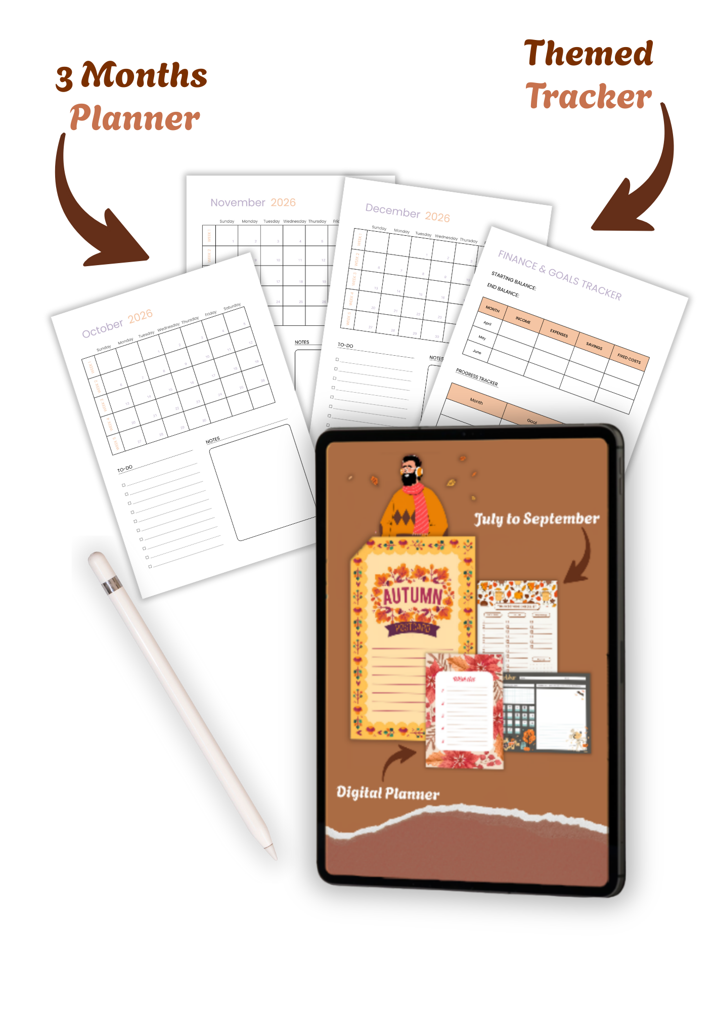 Mini Digital Planner - October to December
