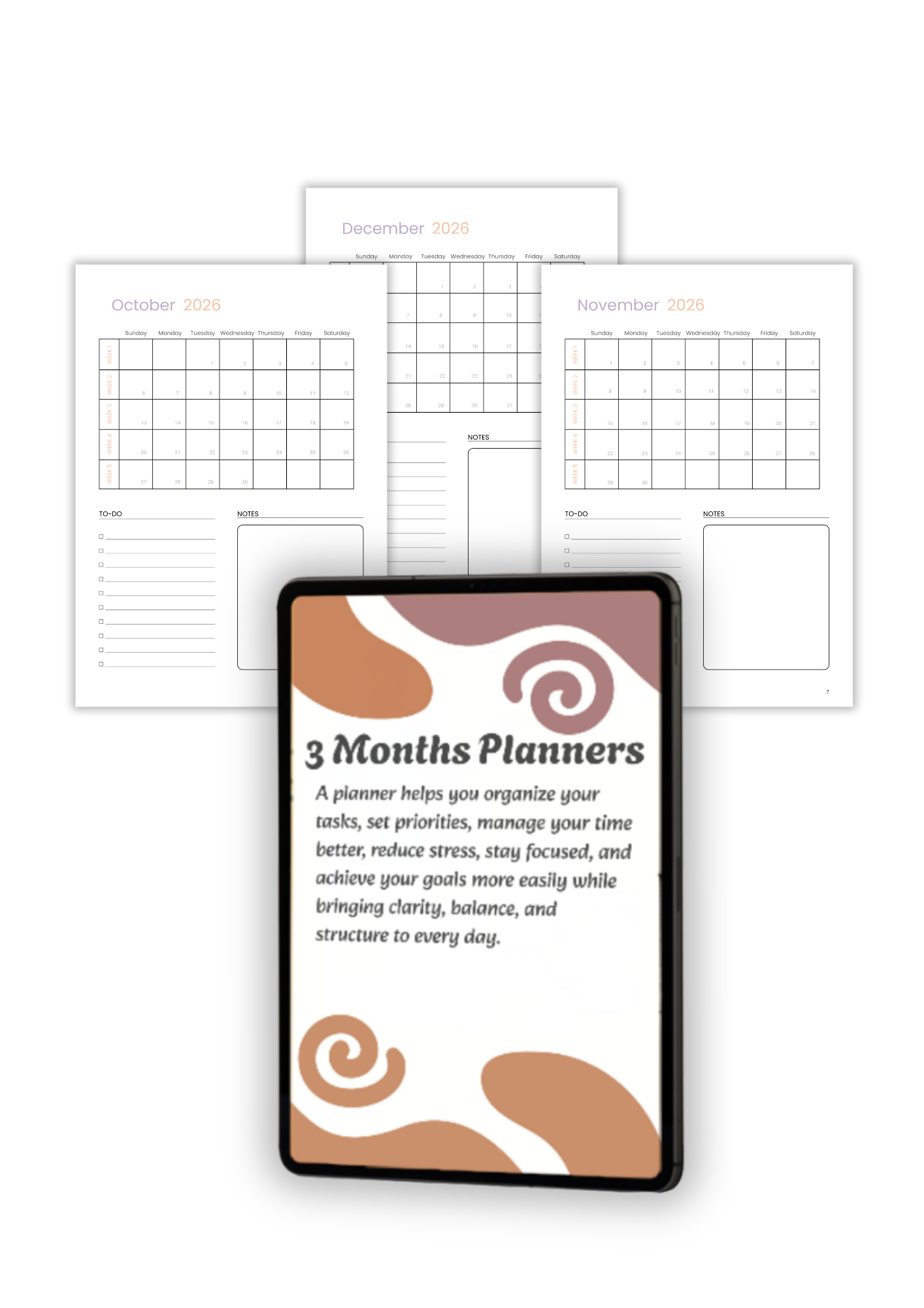Mini Digital Planner - October to December